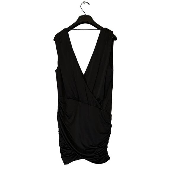 Michael Costello x Revolve Mina Ruched Plunging Neckline Sleeveless Mini Dress S - Picture 2 of 11
